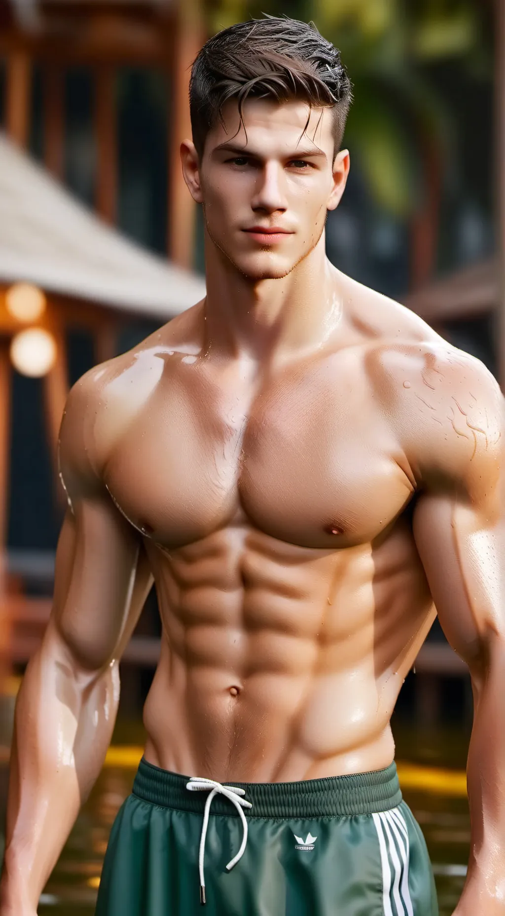 ai character: swimmer background