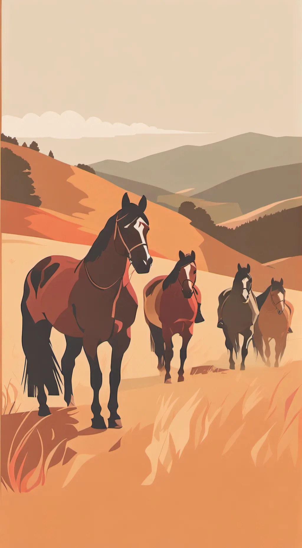 ai character: horse valley  background