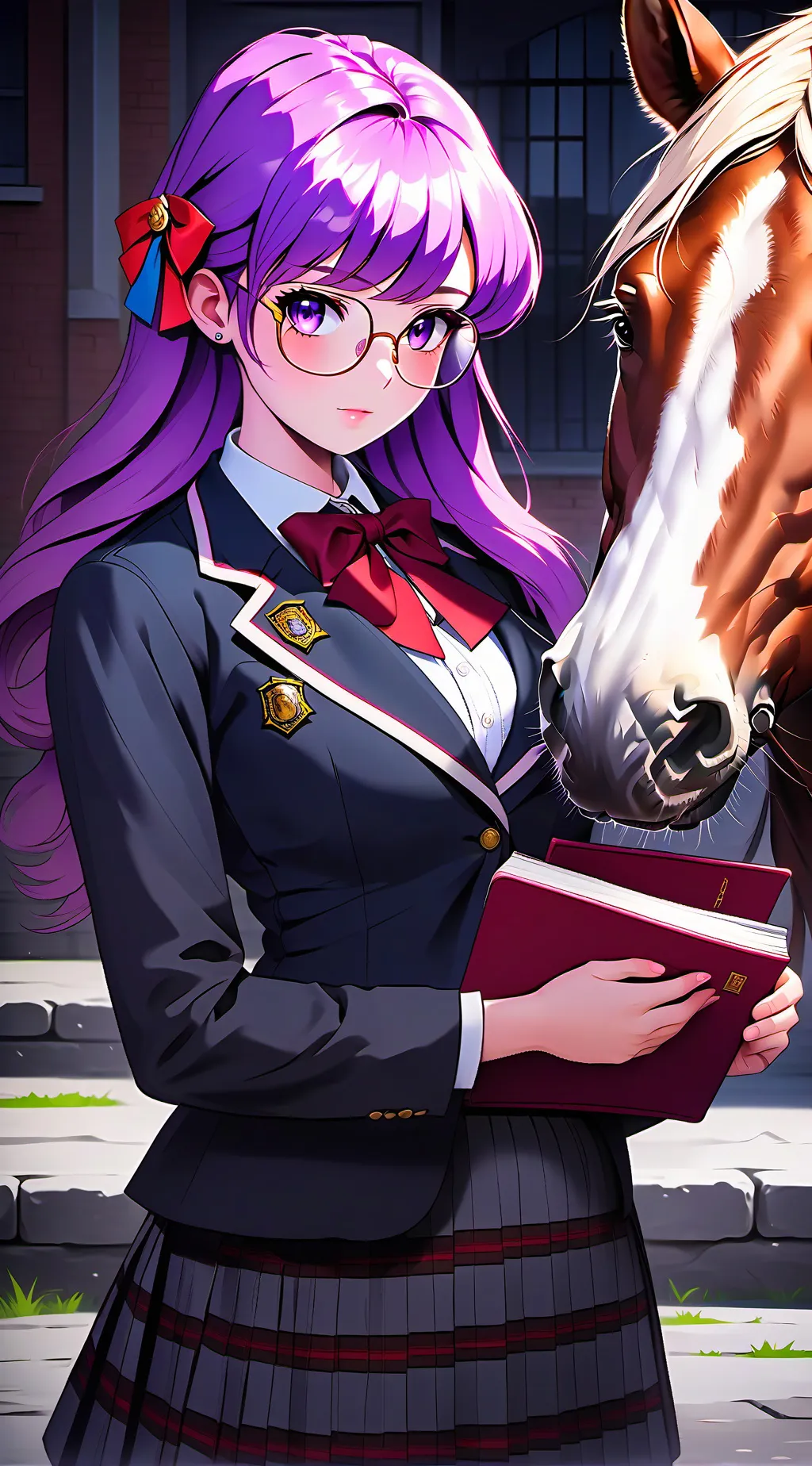 ai character: pregnant horse background