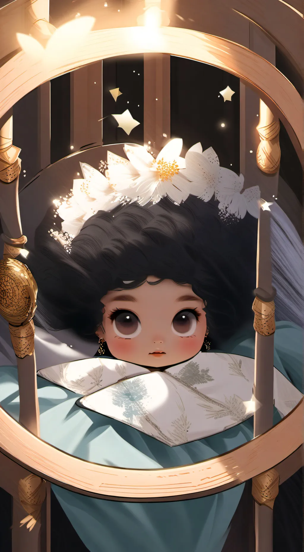 ai character: baby birth ll background