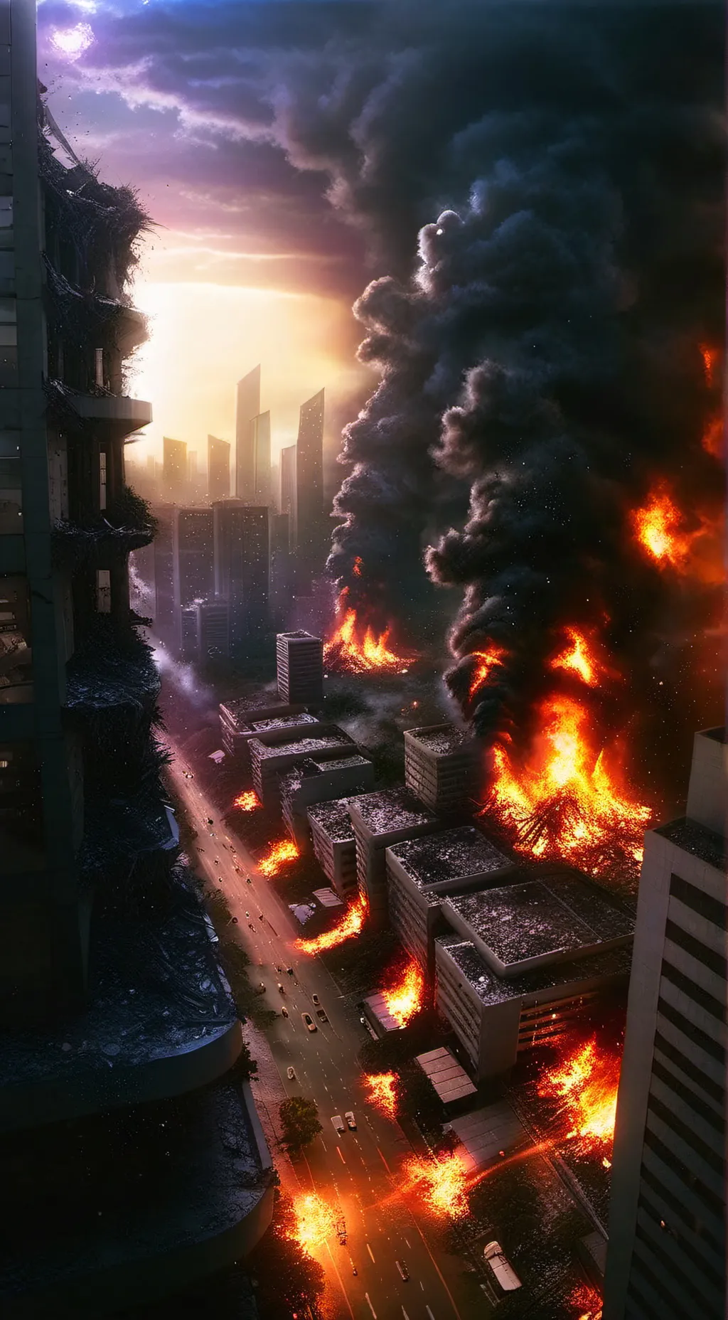 ai character: MHA Final Stand background