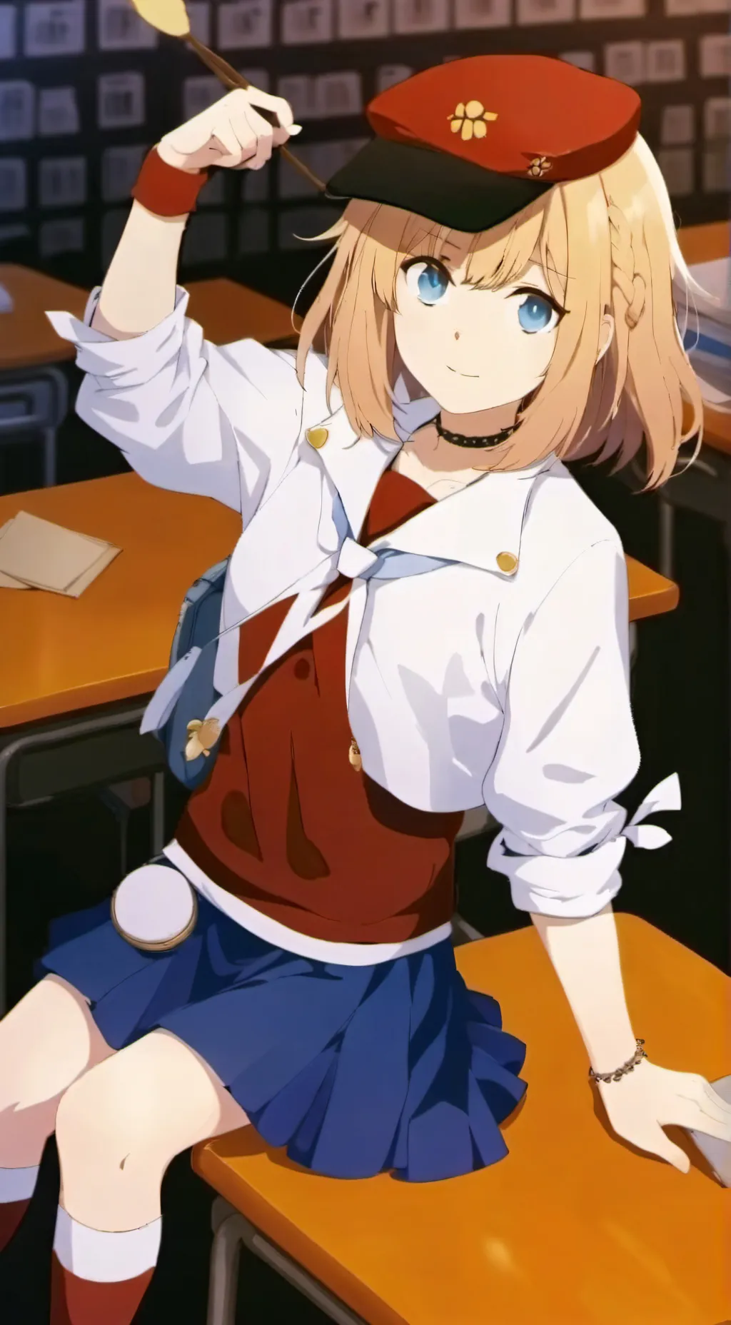 ai character: Classroom background