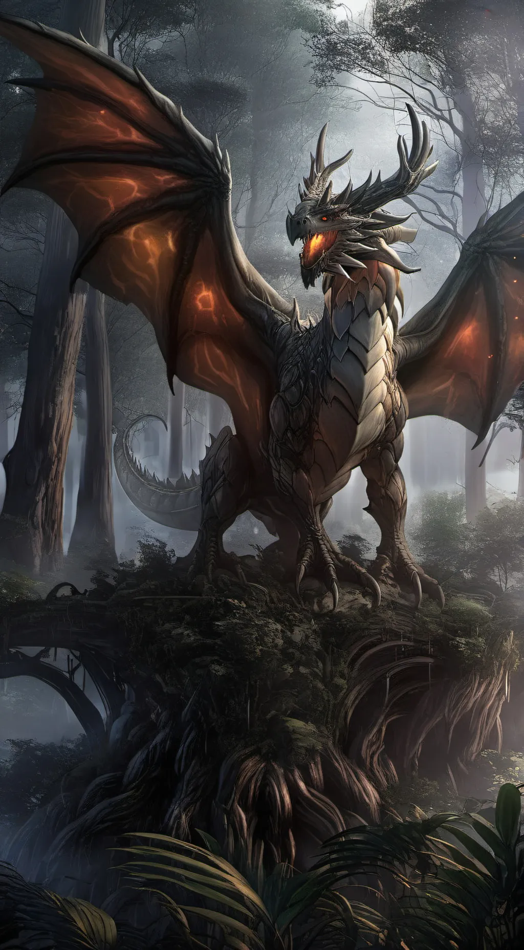 ai character: dragon life background