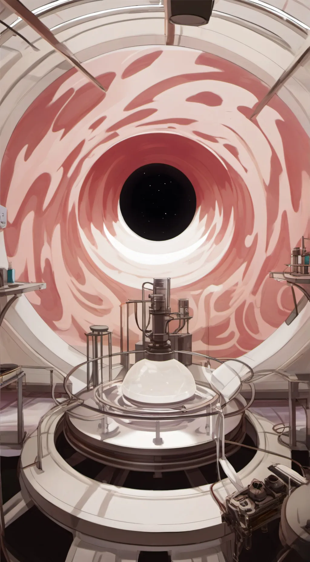 ai character: black hole labs background