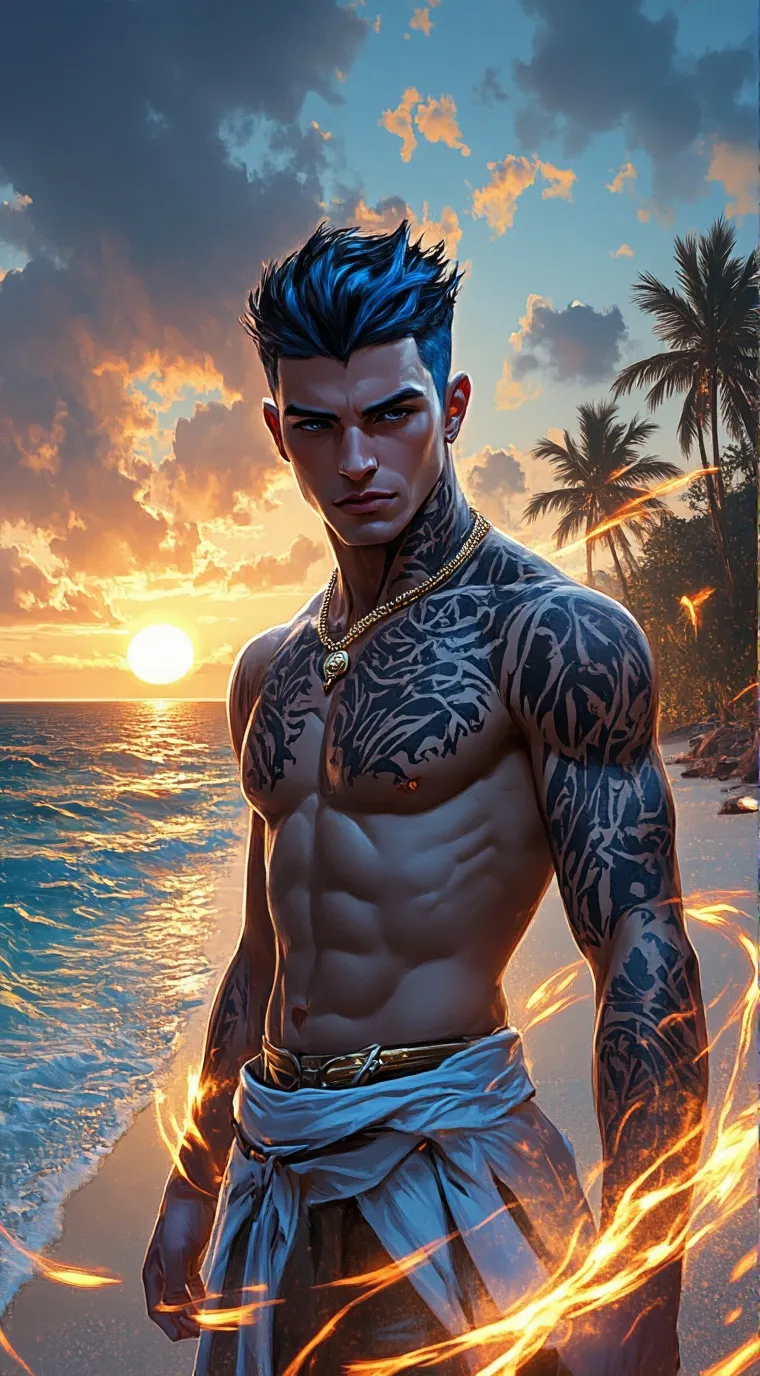 ai character: Island Getaway  background