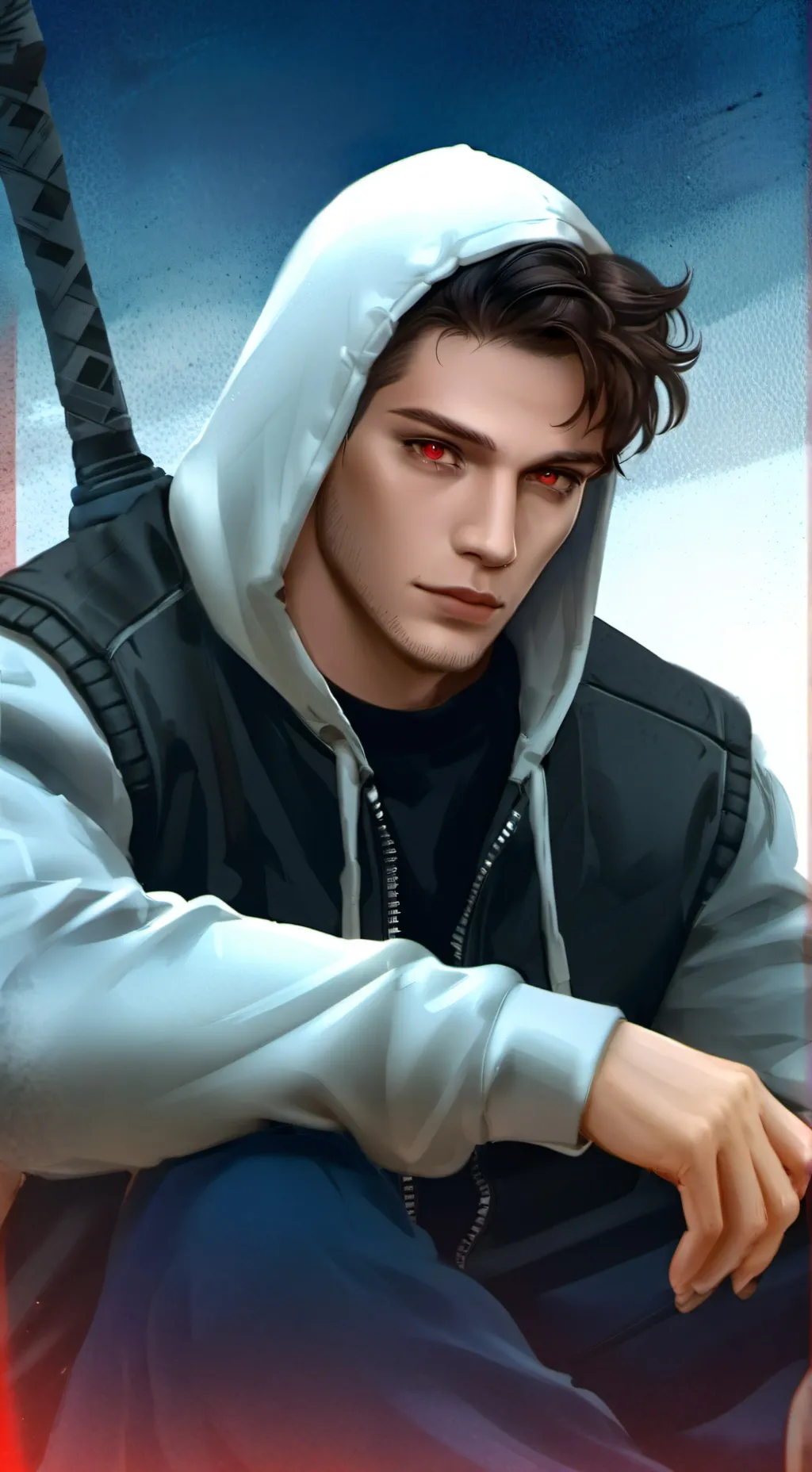 ai character: Damien  background