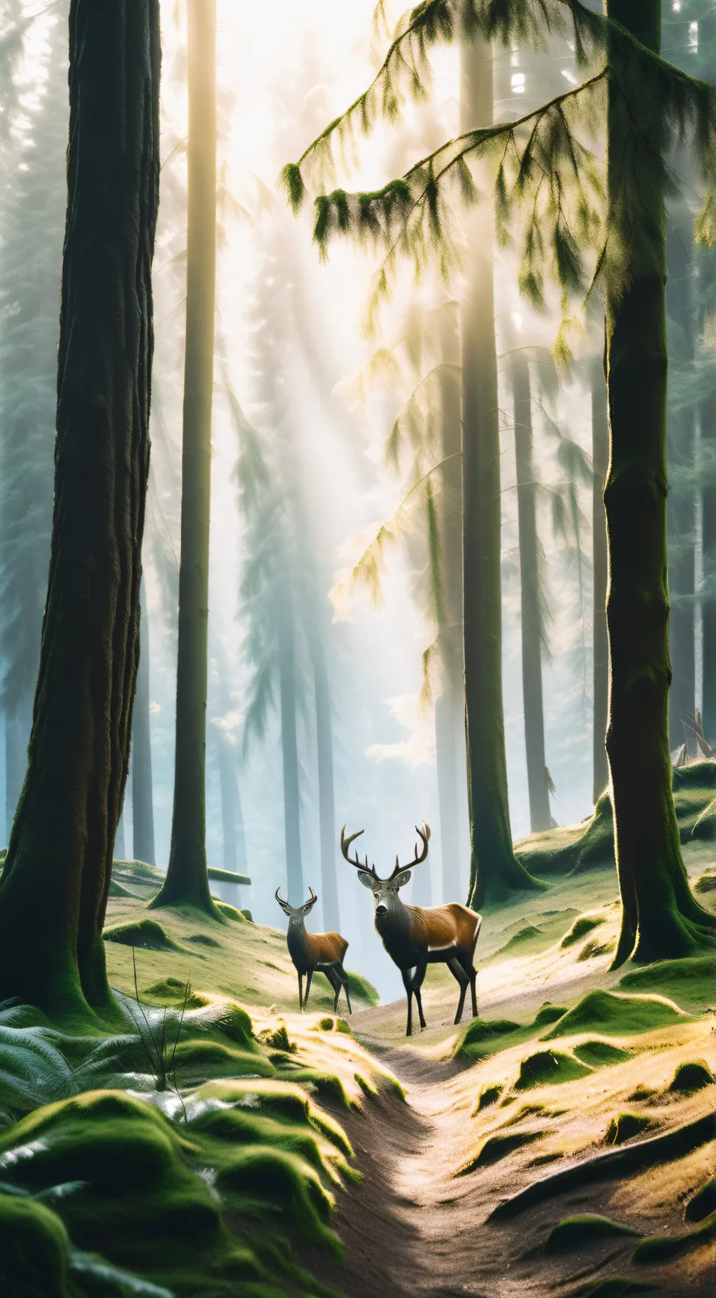 ai character: types of trees background