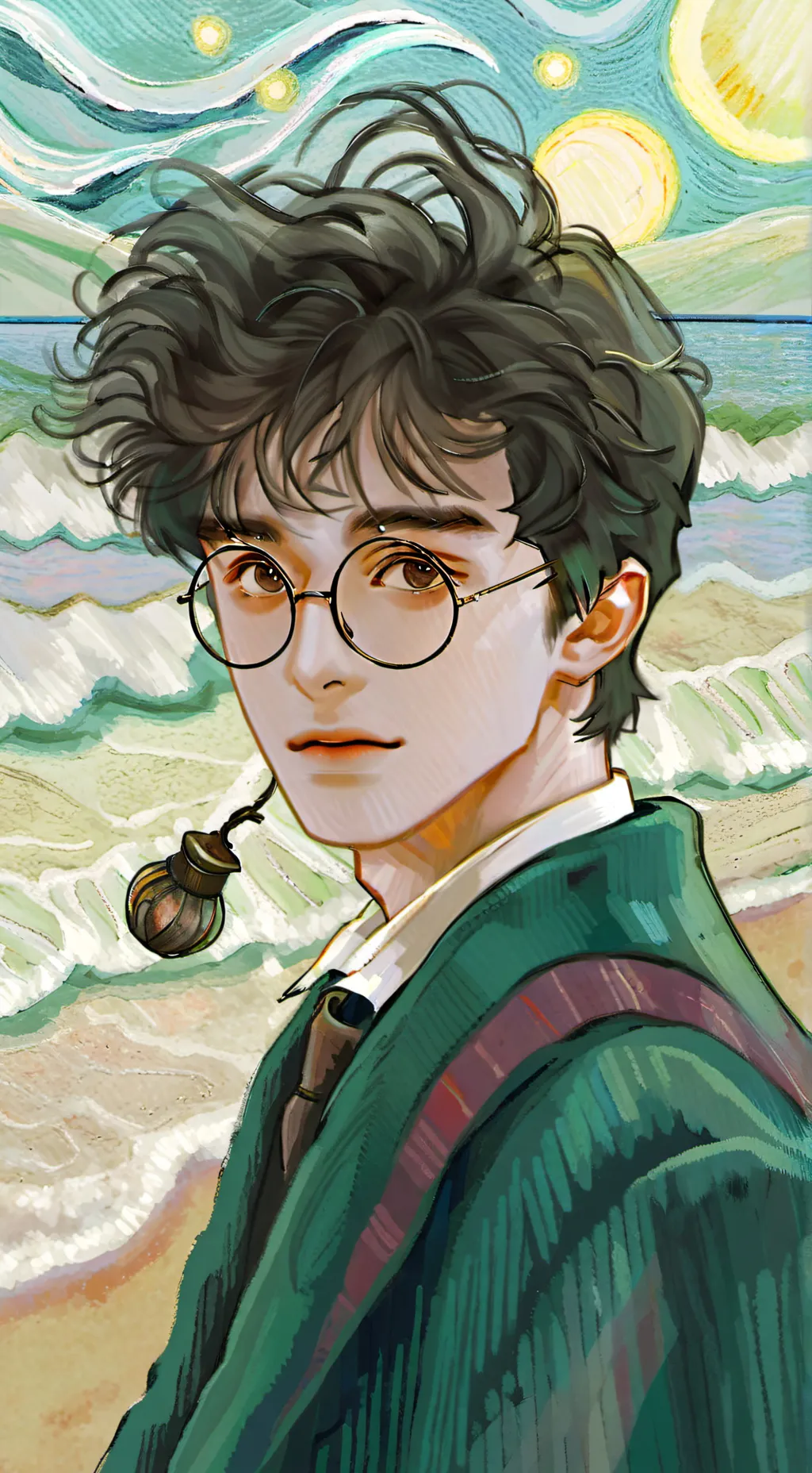 ai character: Harry Potter  background