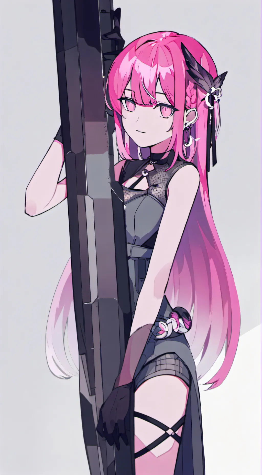 ai character: TV woman background