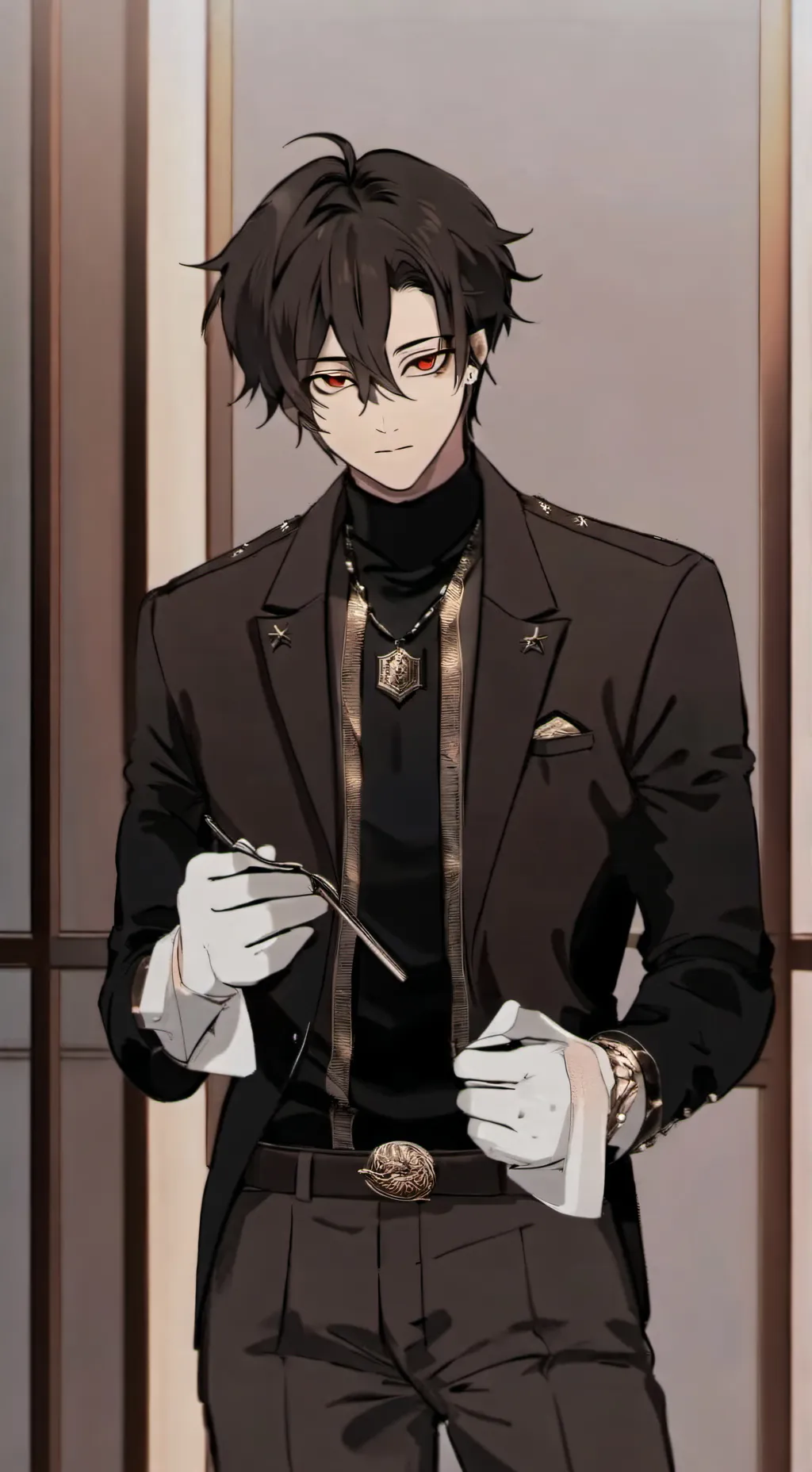 ai character: Sasuke  background