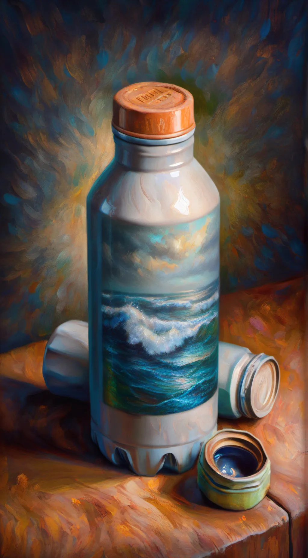 ai character: sus water background