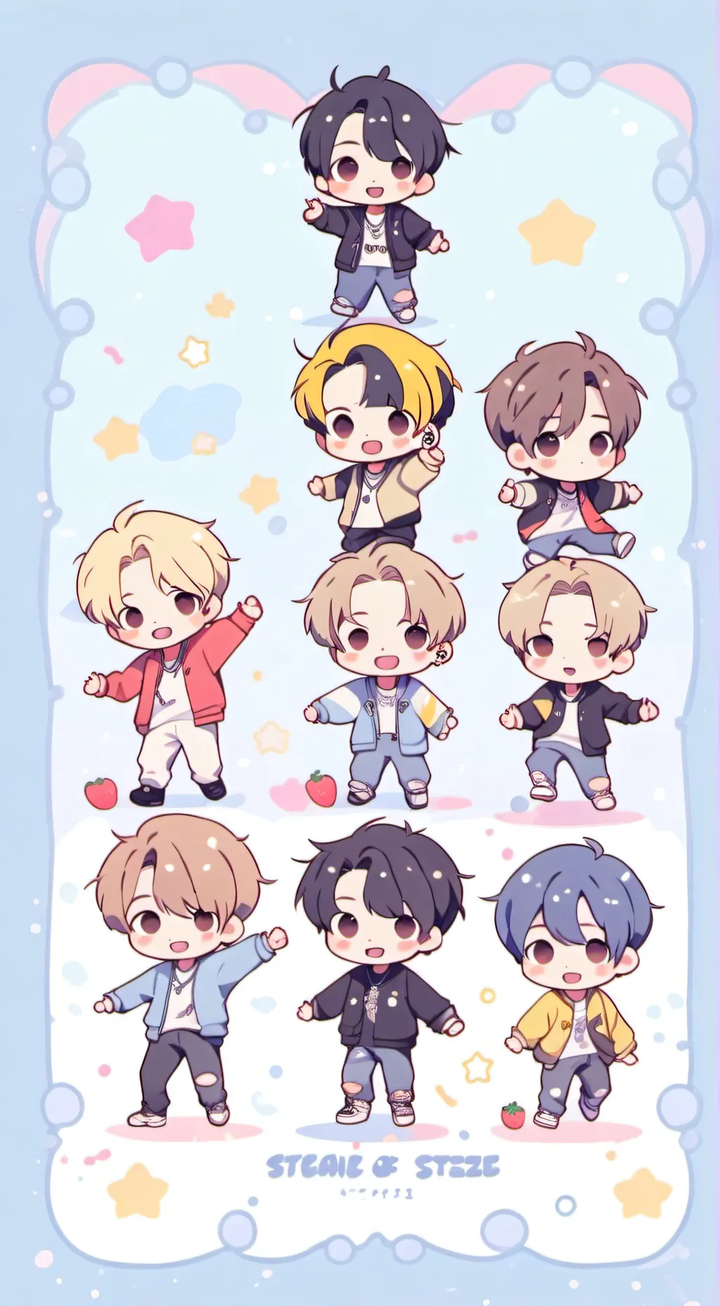 ai character: STRAY KIDZZZ background