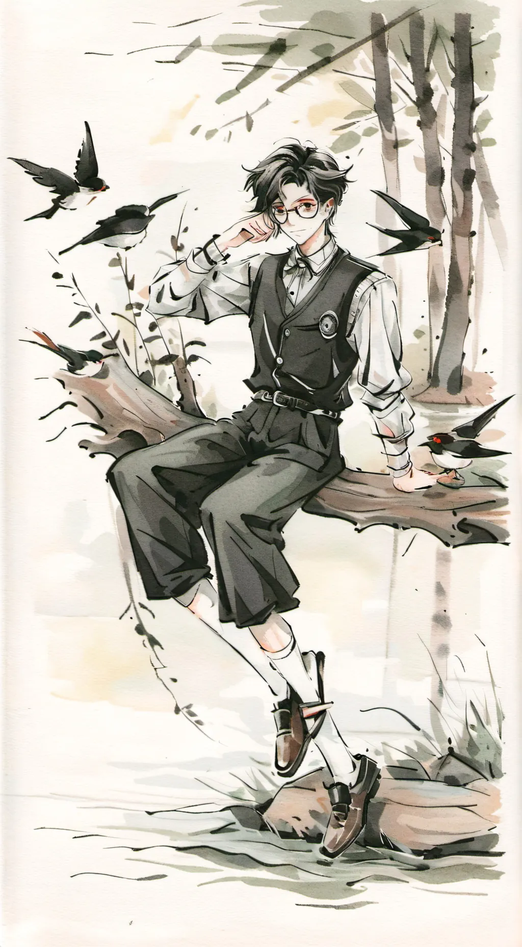 ai character: Milan  background