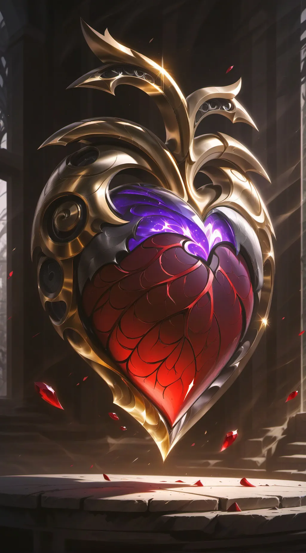 ai character: Super heart! background