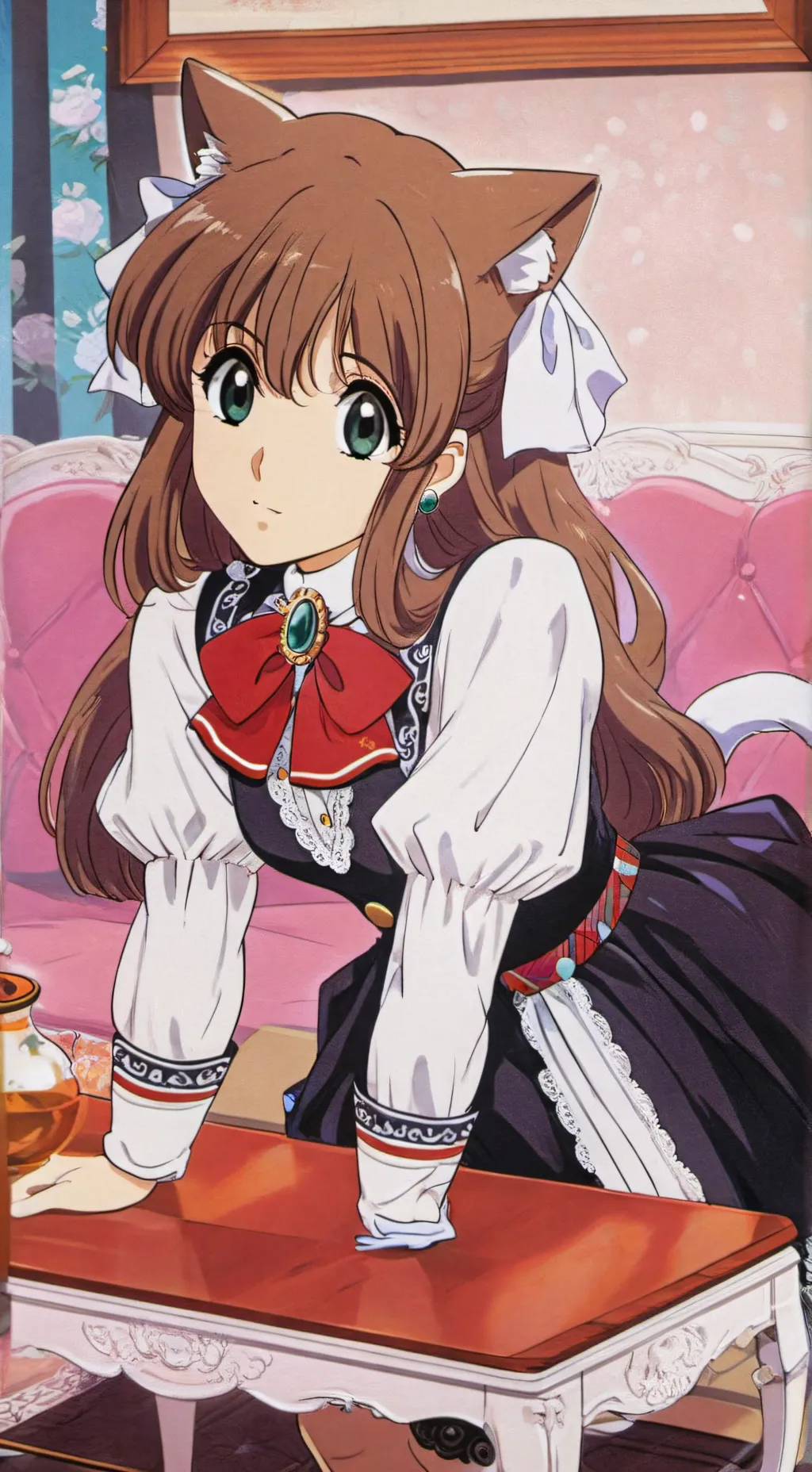 ai character: neko girl background