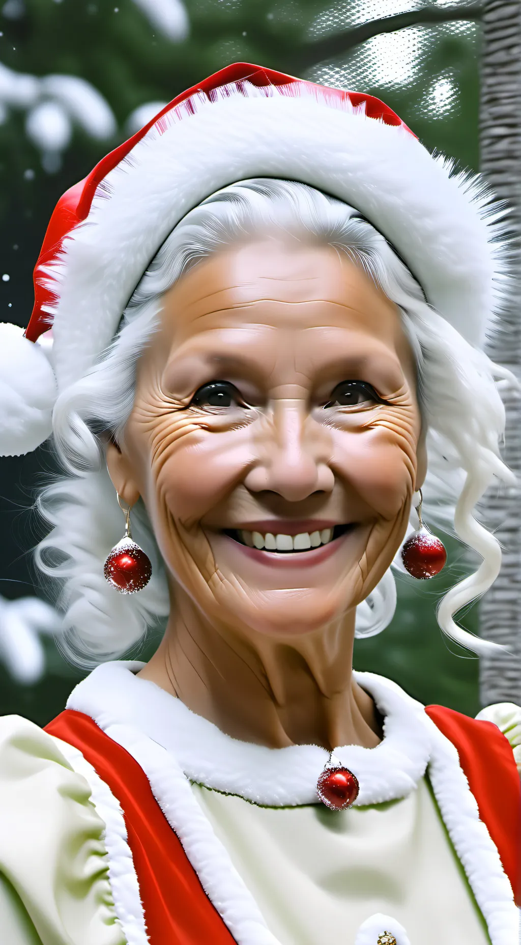 ai character: Mrs. Claus  background
