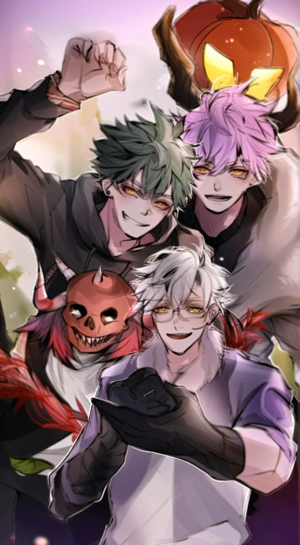 ai character: DEMON TRIPLETS ✨ background