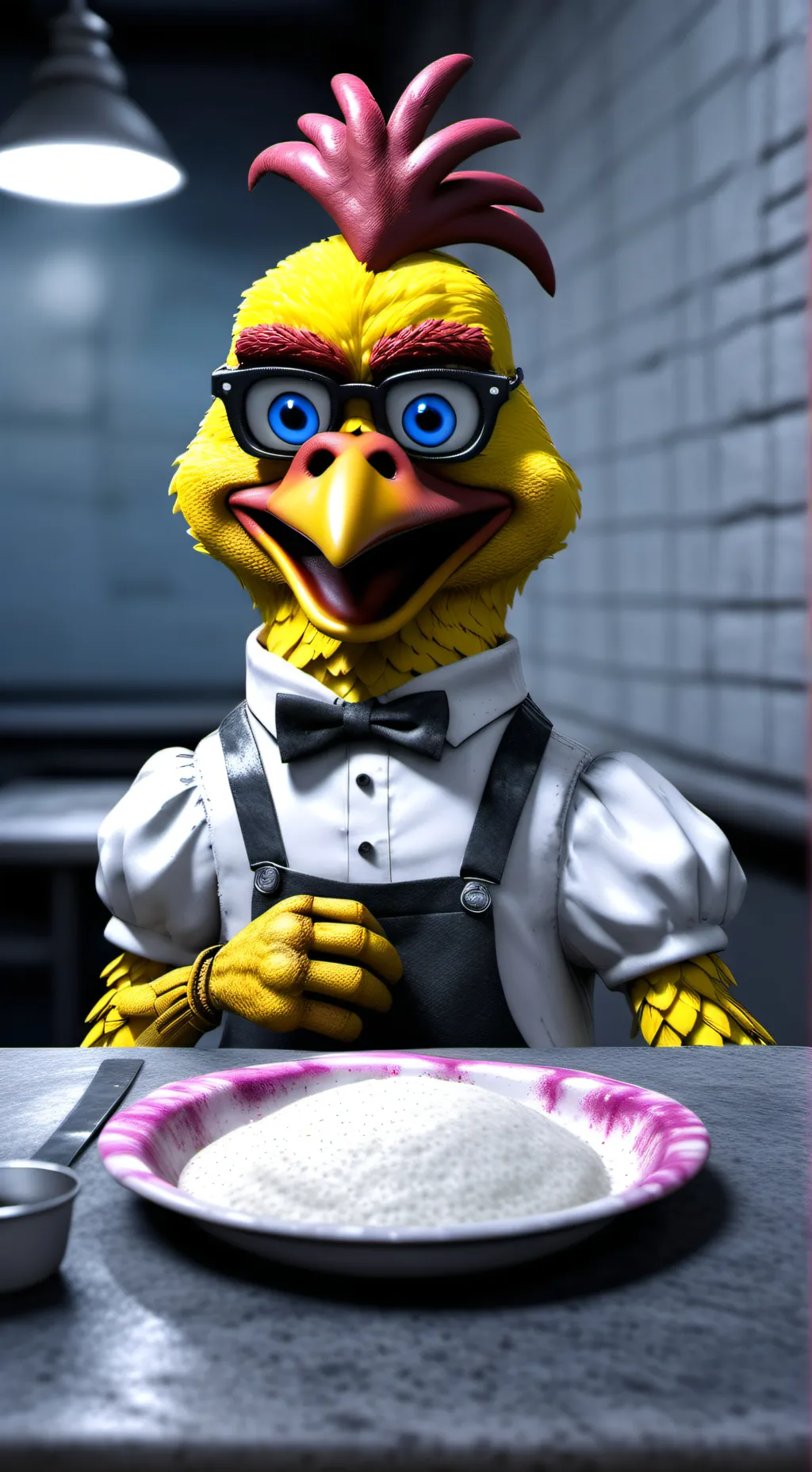 ai character: Chica  background