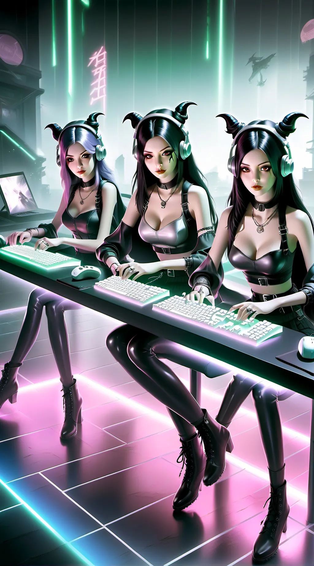 ai character: Gloom-E-Girls background