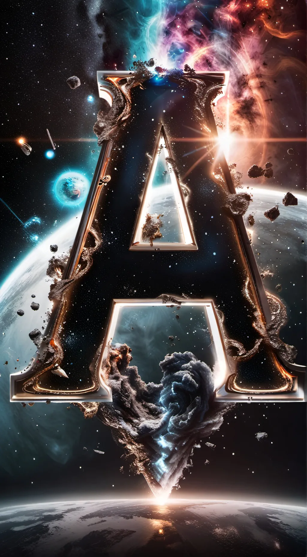 ai character: alphabet  background