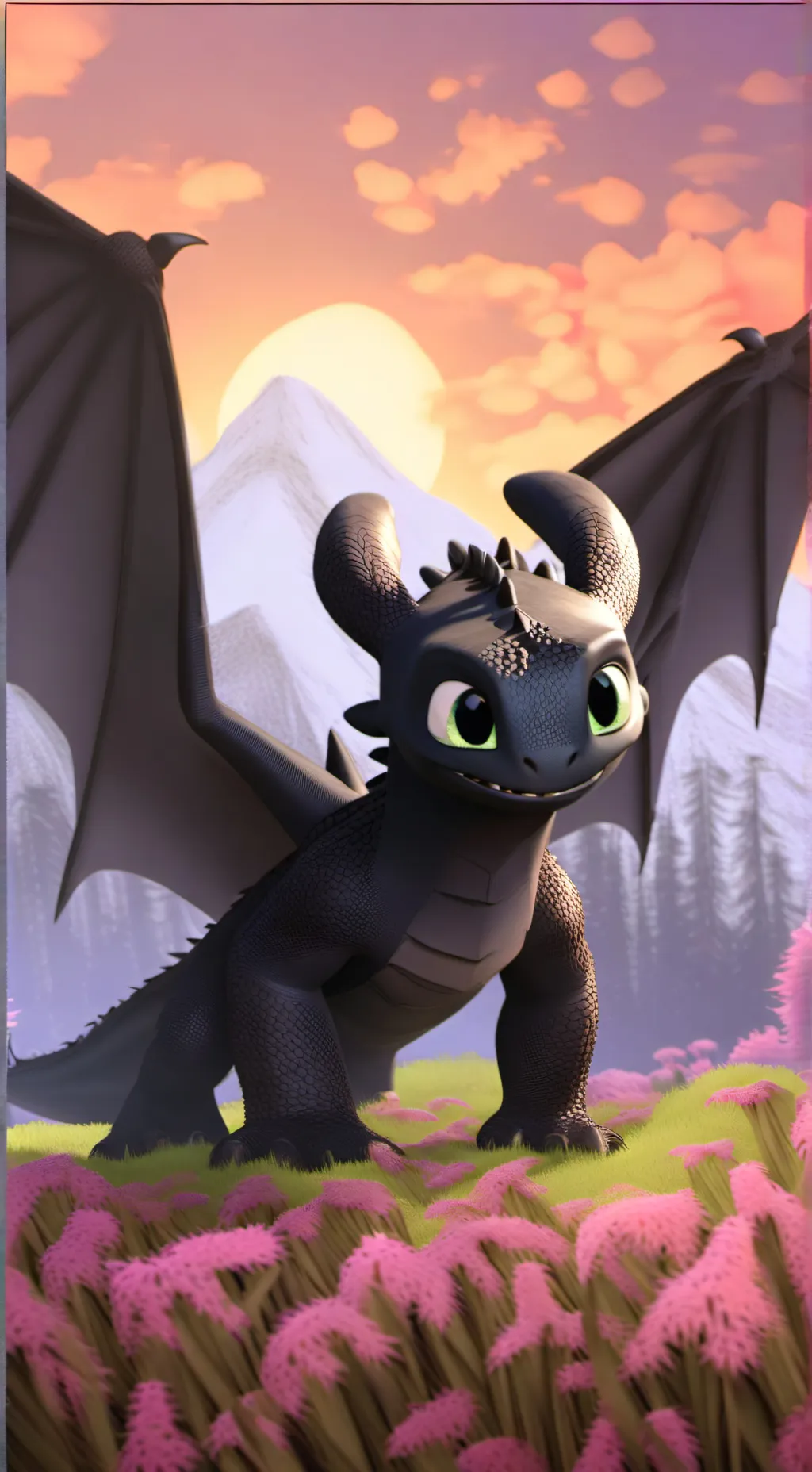 ai character: Toothless (Remake) background