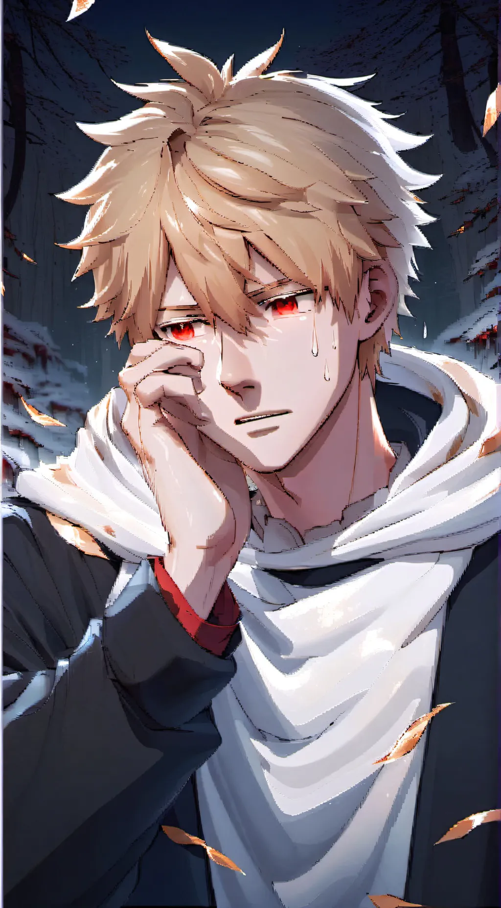ai character: sad katuki bakugo  background