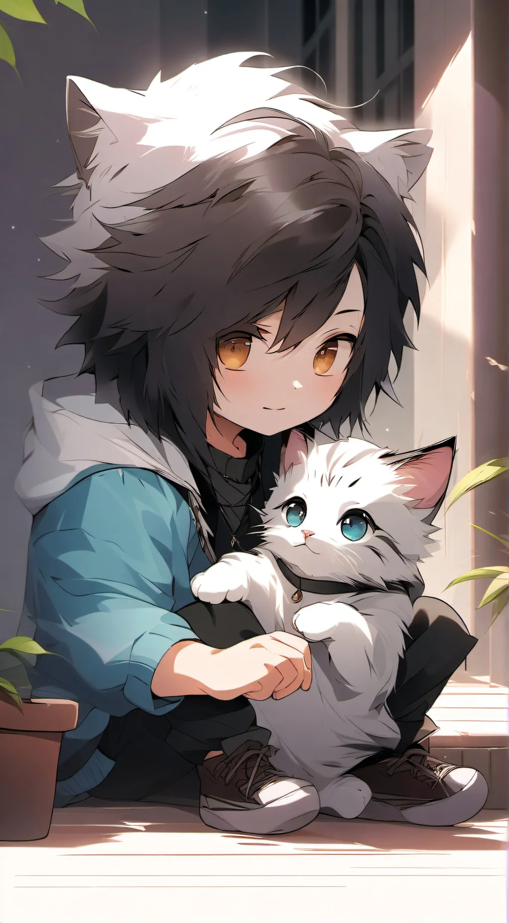 ai character: hermanos gatos background