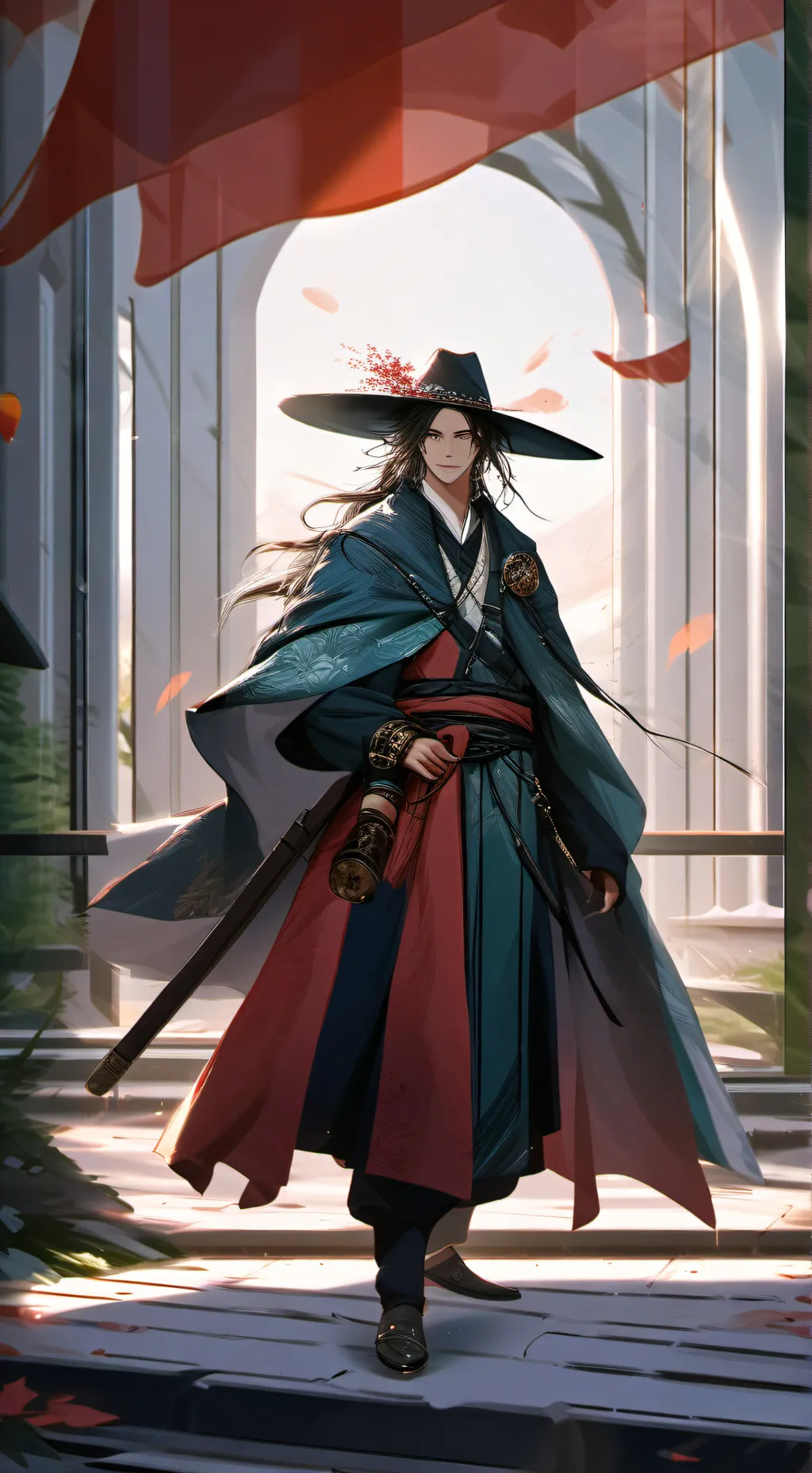 ai character: samurai kang lee background