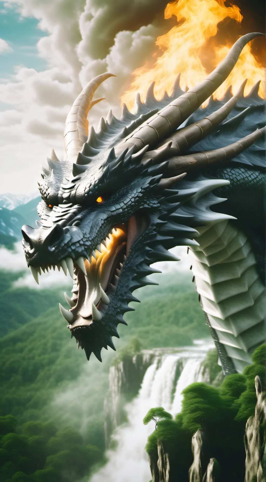 ai character: Flame background