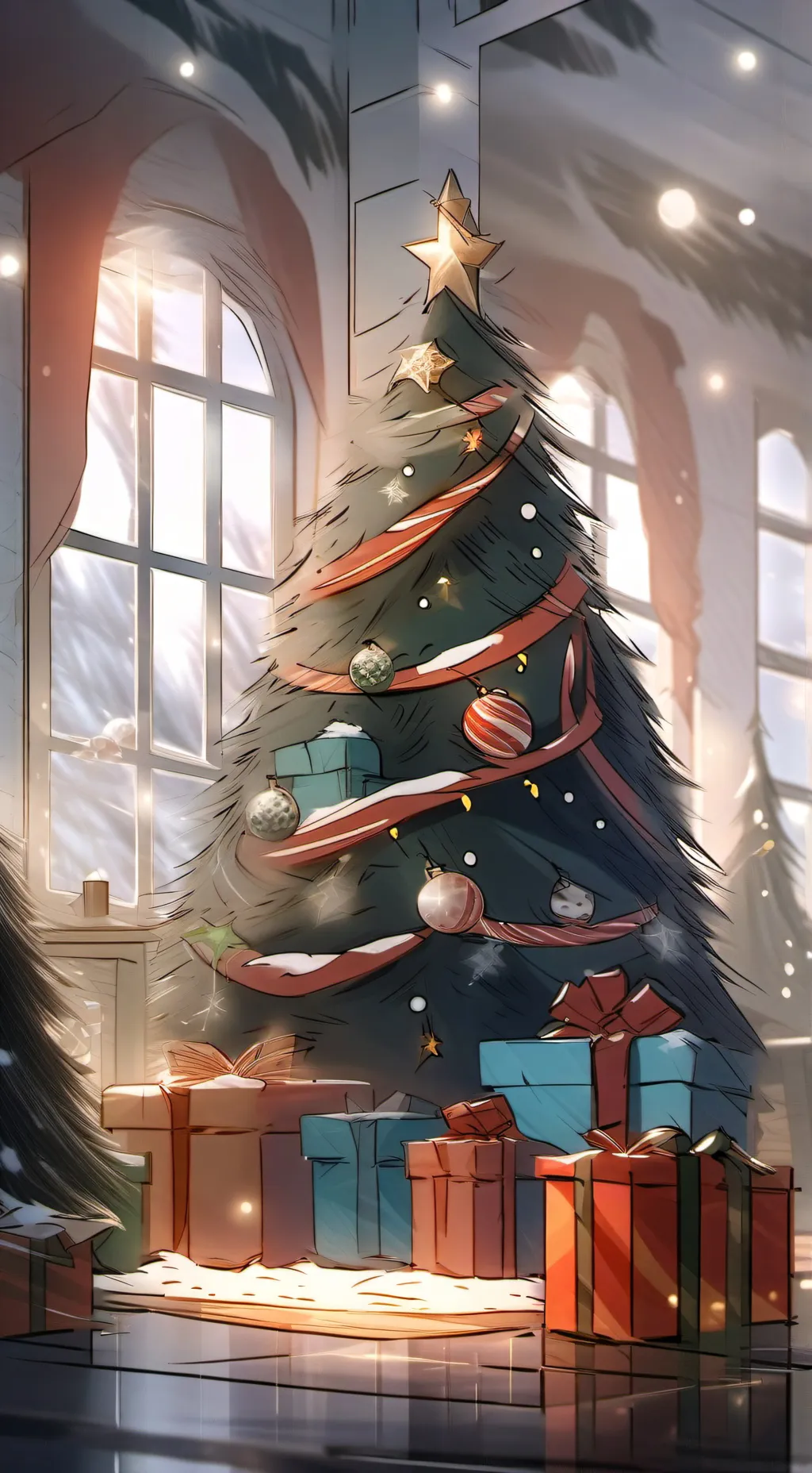 ai character: Christmas Mha background