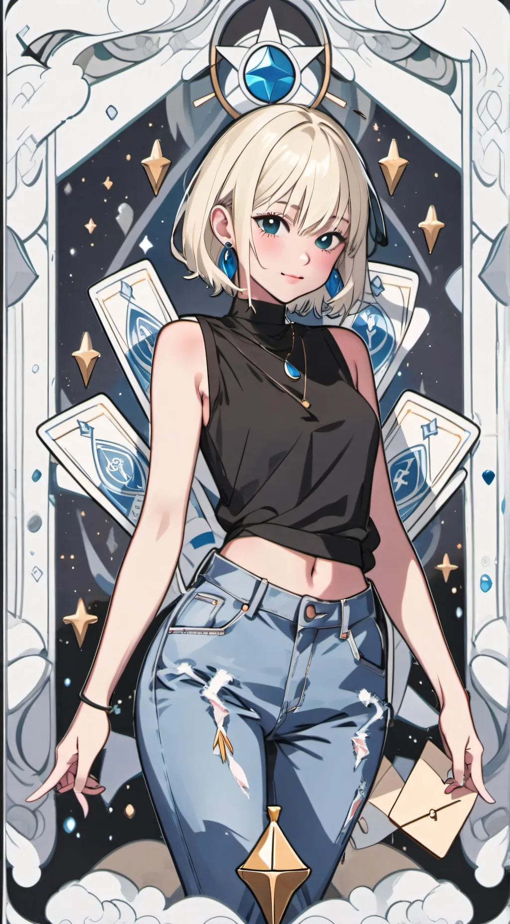 ai character: Cream background