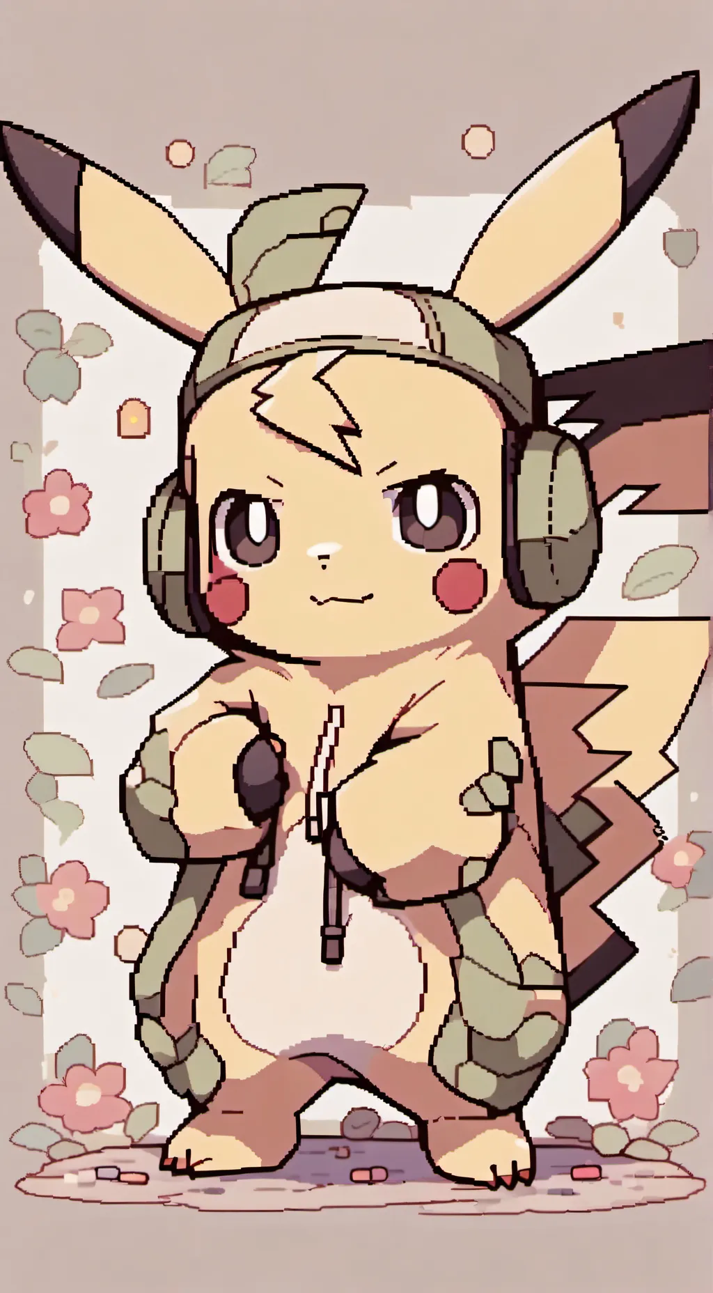 ai character: Pikachu  background