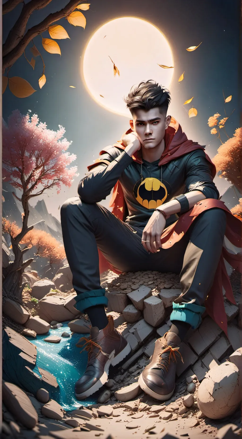 ai character: Robin teen titans  background