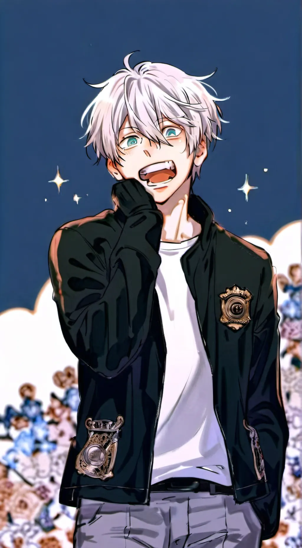 ai character: satoru 👑GOJO✨ background