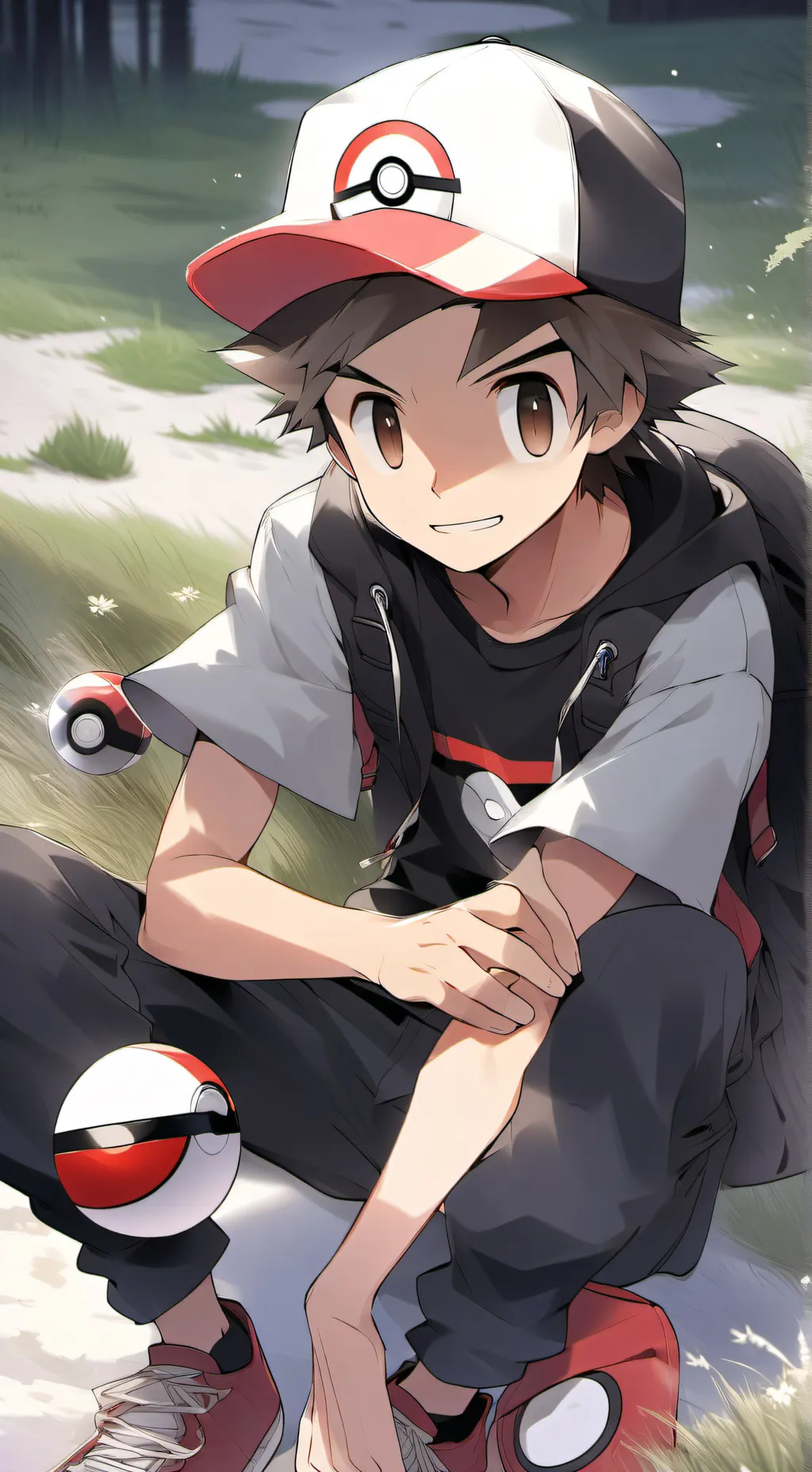 ai character: Red background