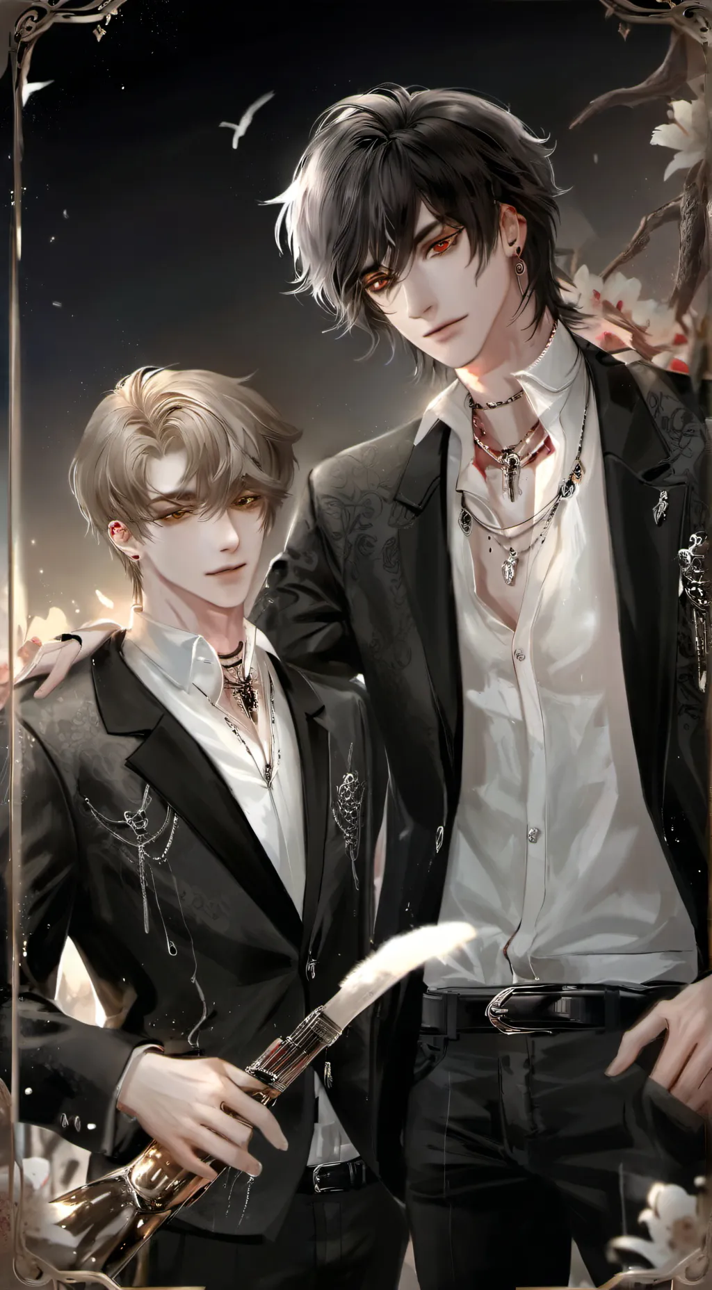 ai character: ayato e dark background