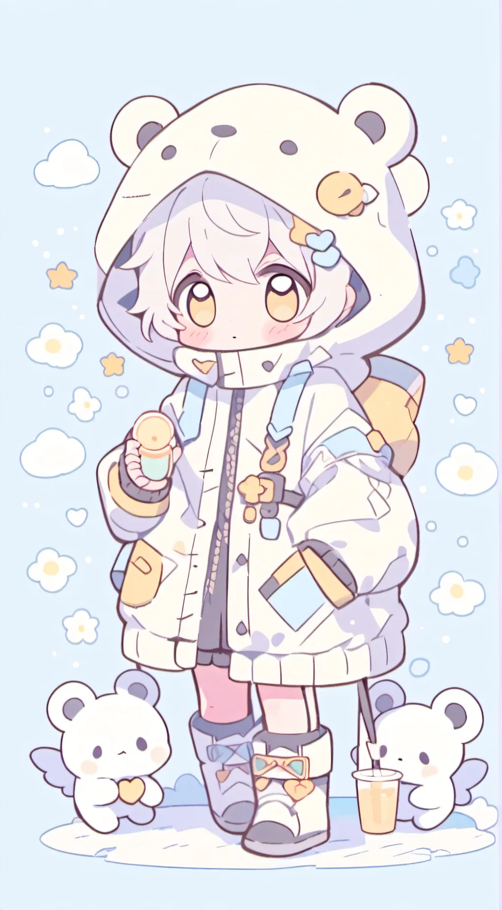 ai character: Bany baby  background