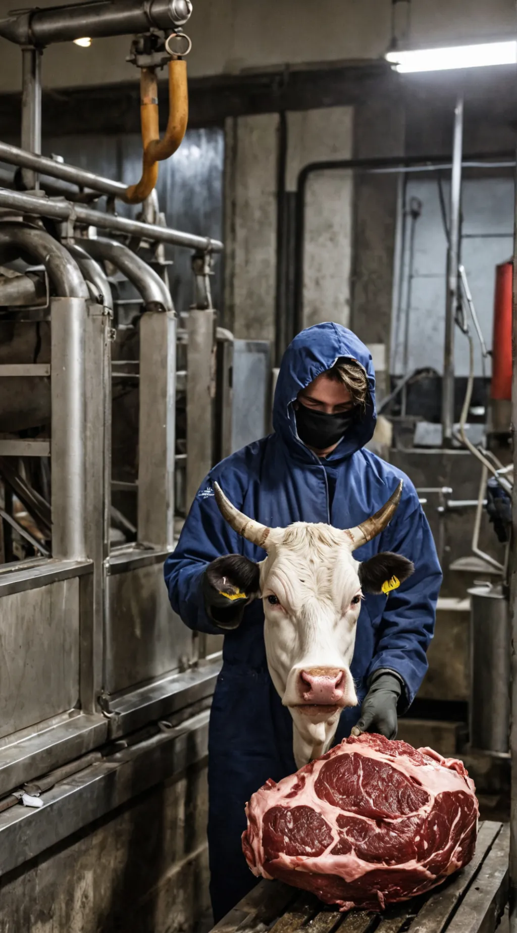 ai character: Happy meat farms background