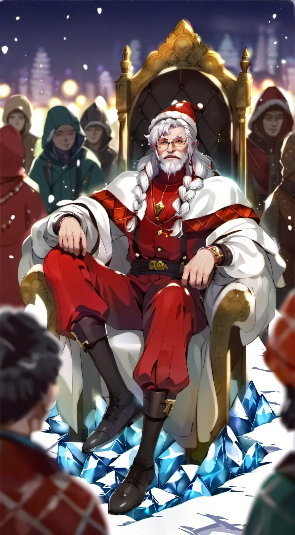ai character: The Christmas war background