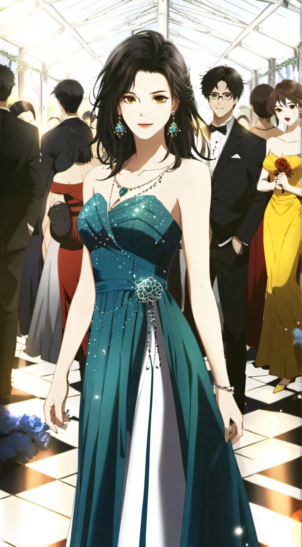 ai character: Day at prom background