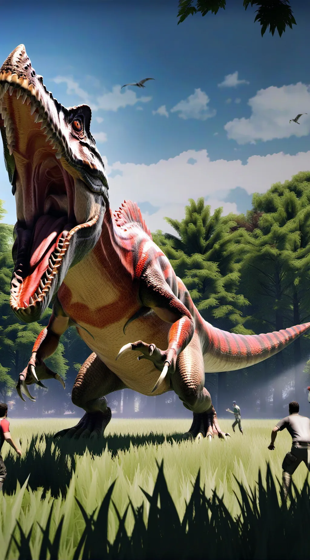 ai character: Jurassic world background