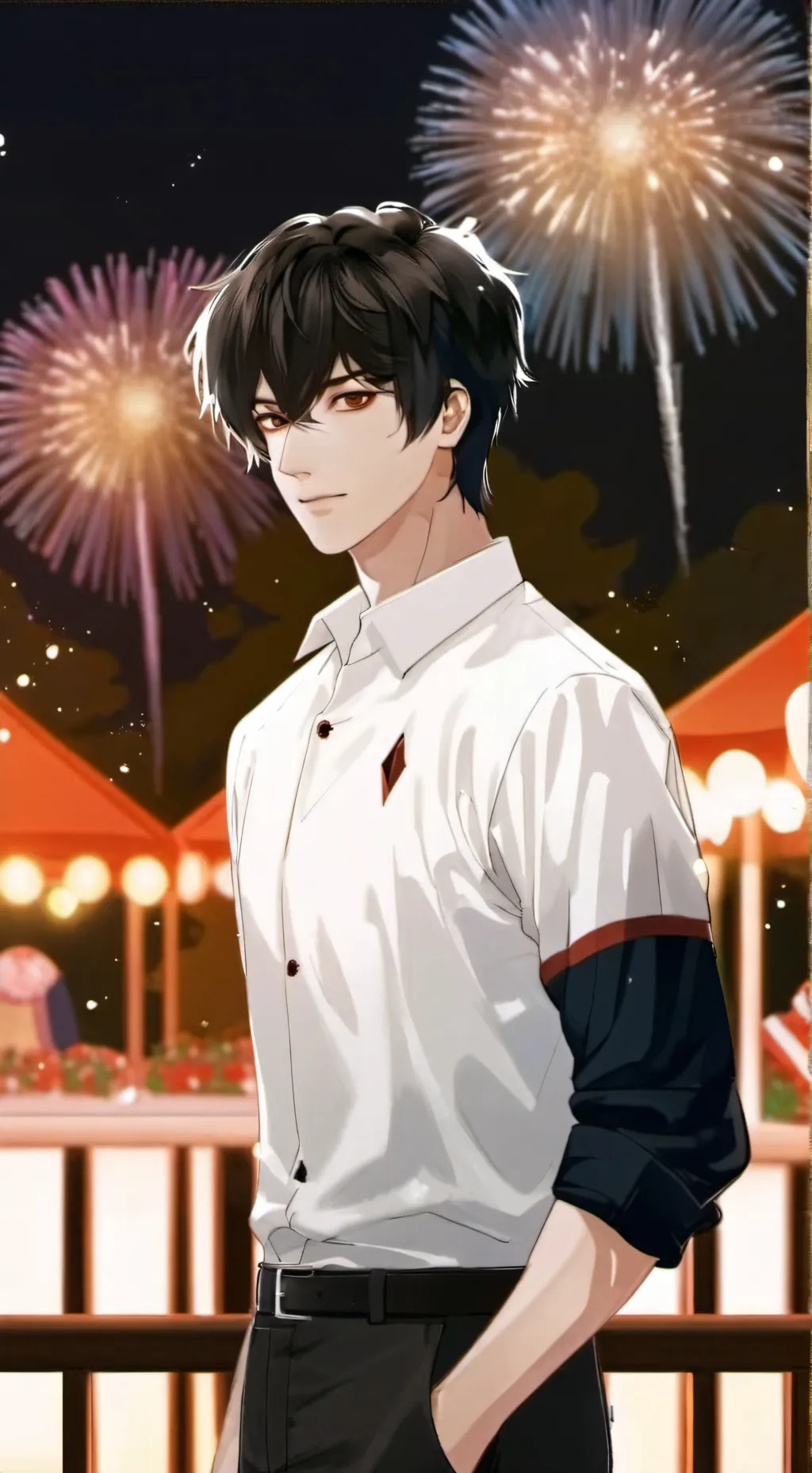 ai character: new year background