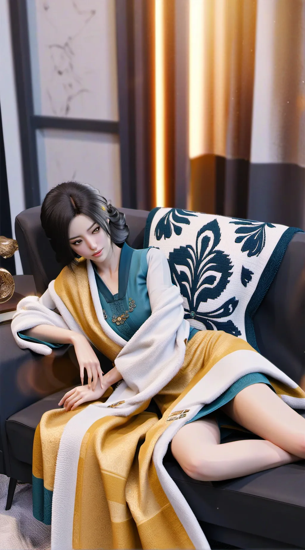 ai character: 海外云 background