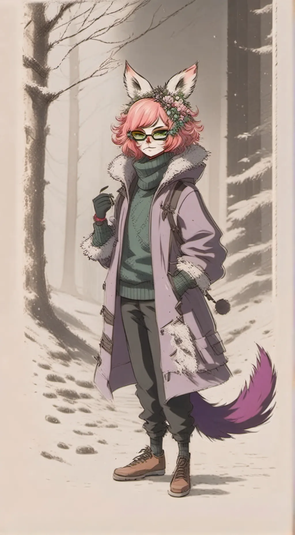 ai character: Flora background