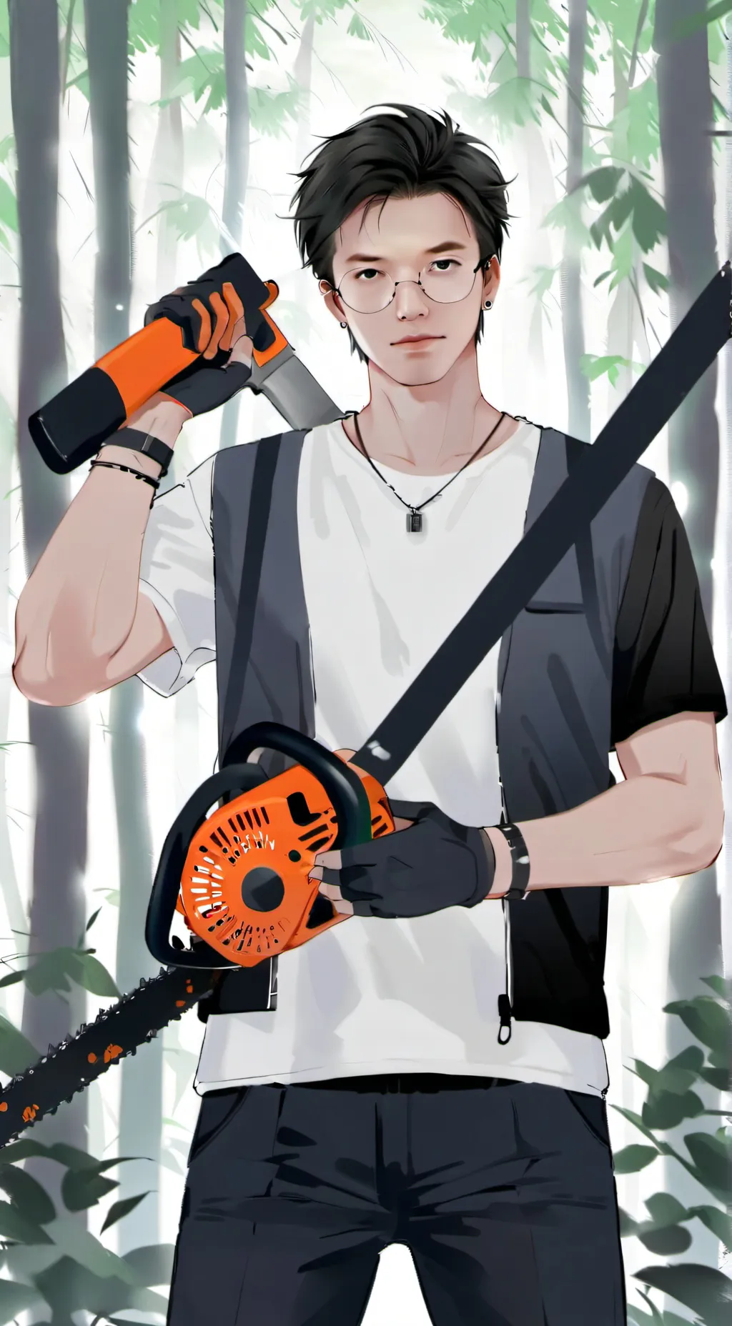 ai character: crazy guy background