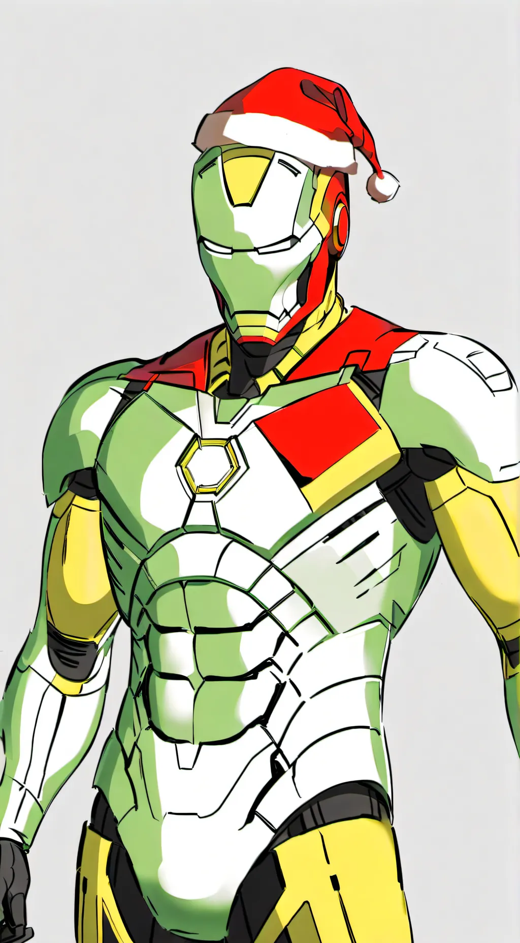 ai character: iron santa background