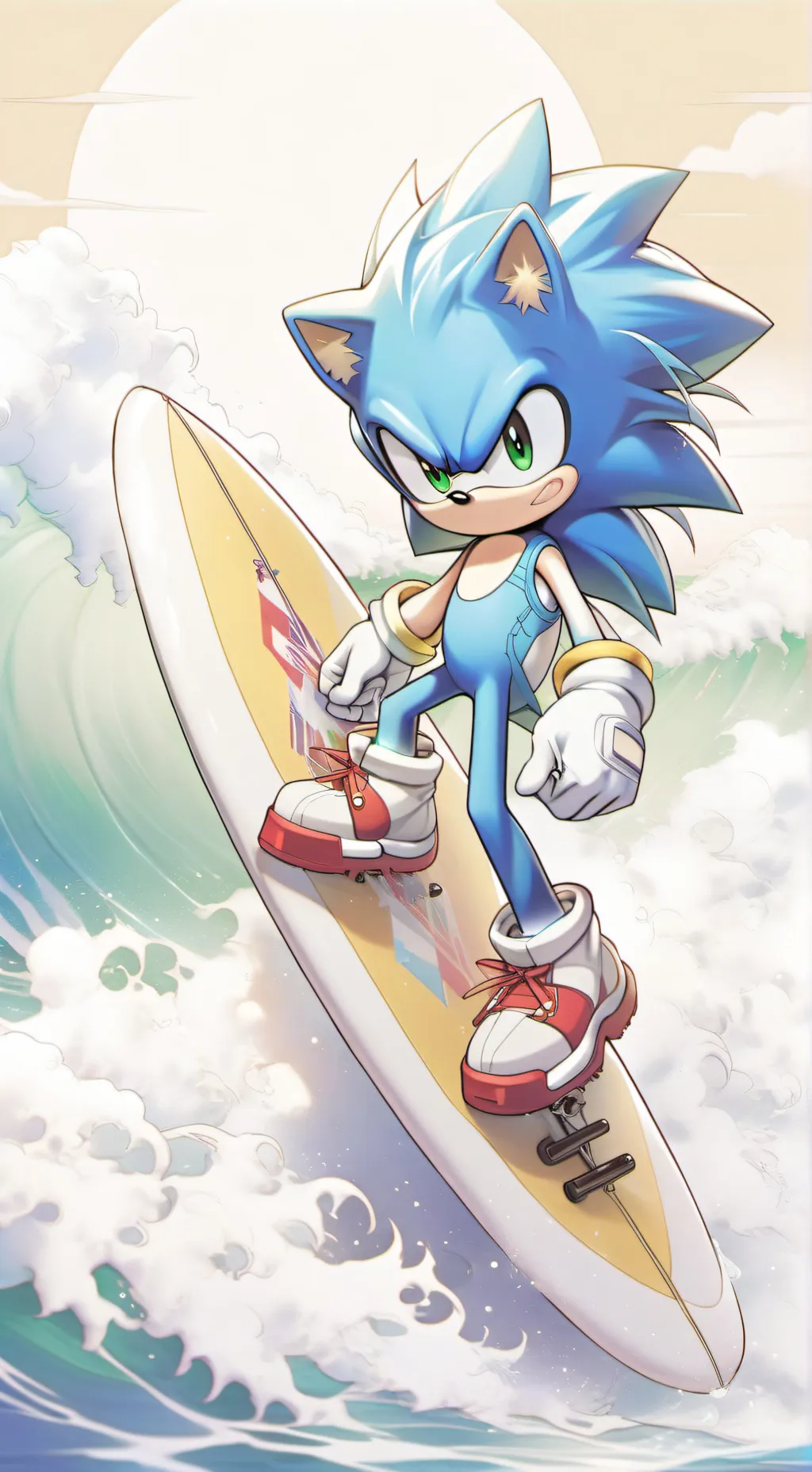 ai character: Blue Wave background