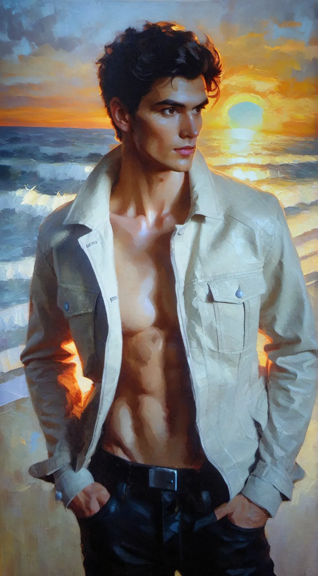 ai character: Kaleb, Russell  background