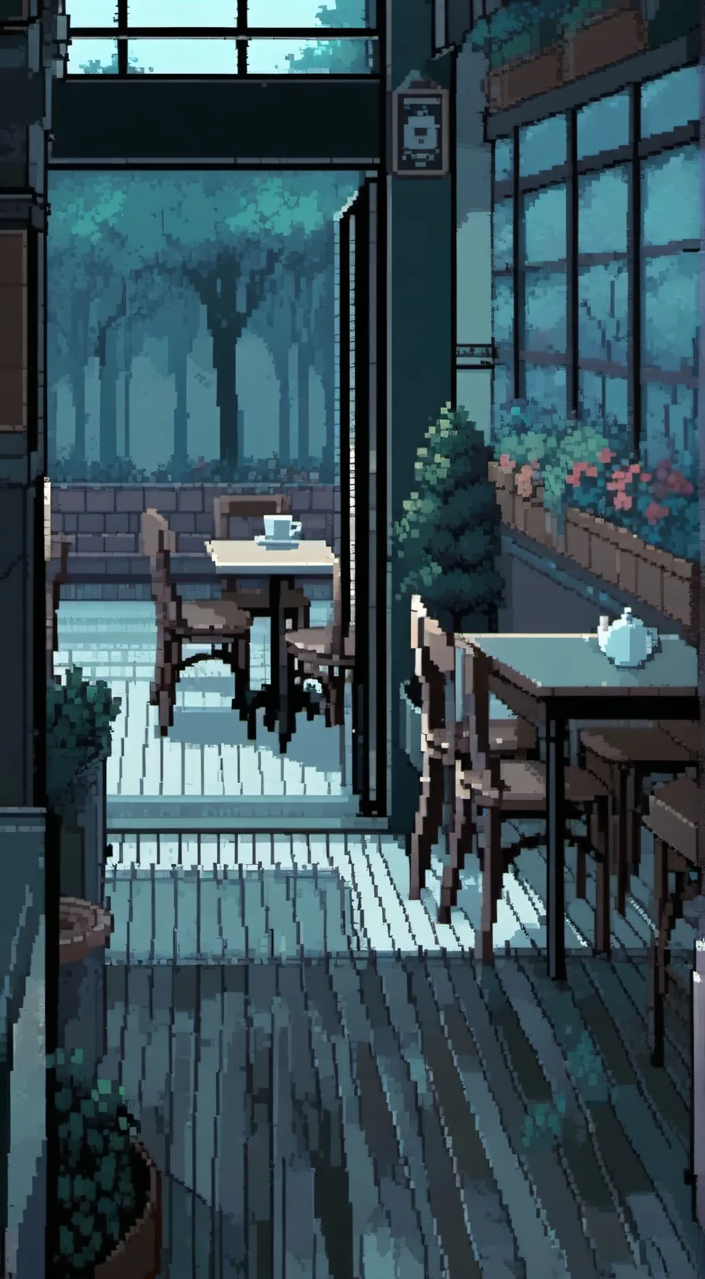 ai character: dinner background