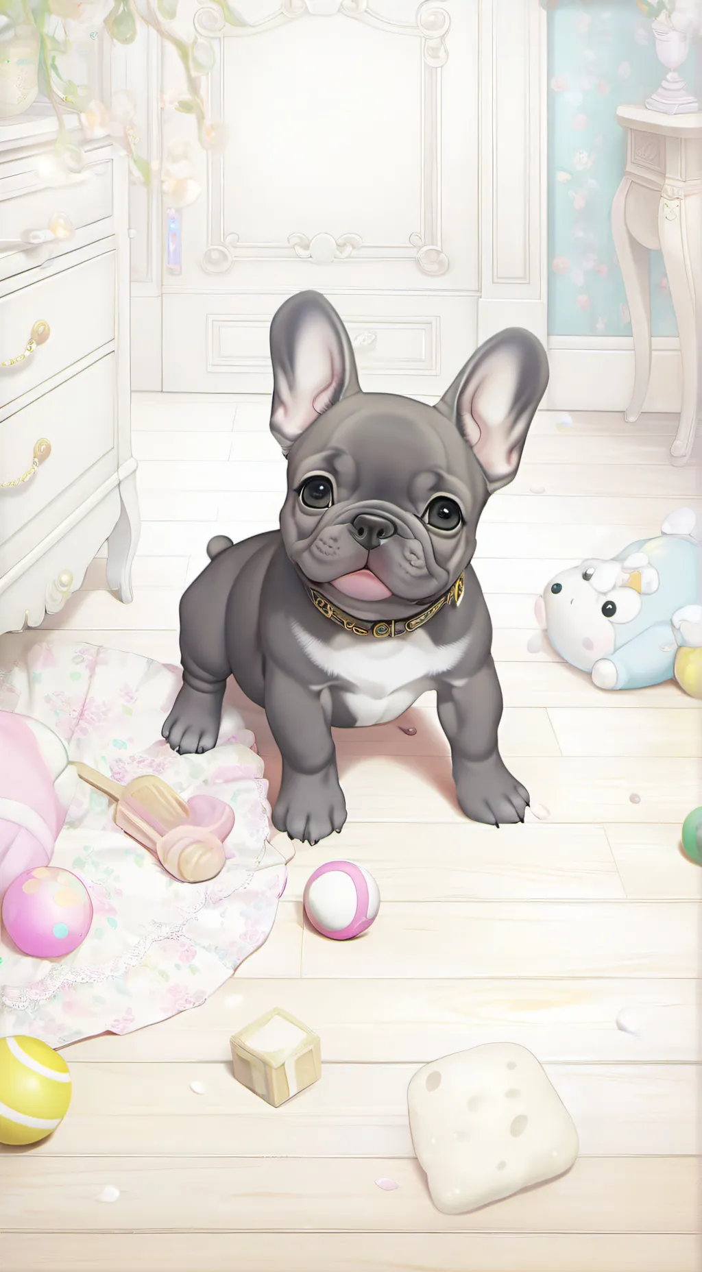 ai character: Bubbles background